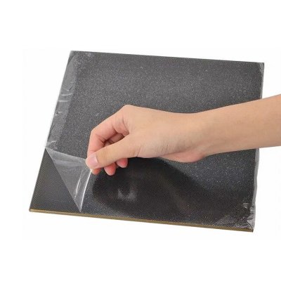 Vidro temperado tipo Ultrabase 220x220x4mm com adesivo