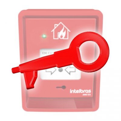 Chave rearma para acionador Intelbras AME 566/521/520 e AMC 466/422/421/320