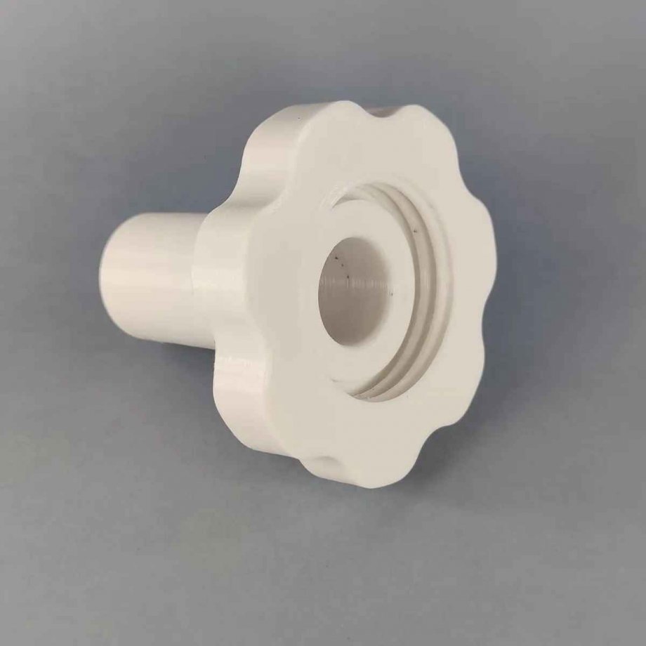 Tampa rosqueada com tubo para mangueira de aspirador de piscina antiga